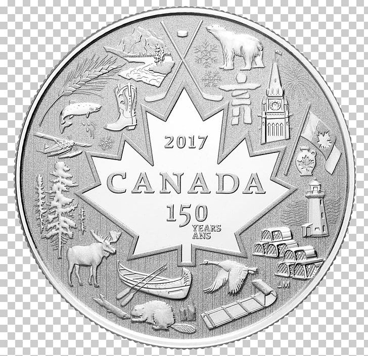 Ontario 150th Anniversary Of Canada Silver Coin Royal Canadian Mint PNG, Clipart, 150th Anniversary Of Canada, Black And White, Bullion, Canada, Canadian Dollar Free PNG Download