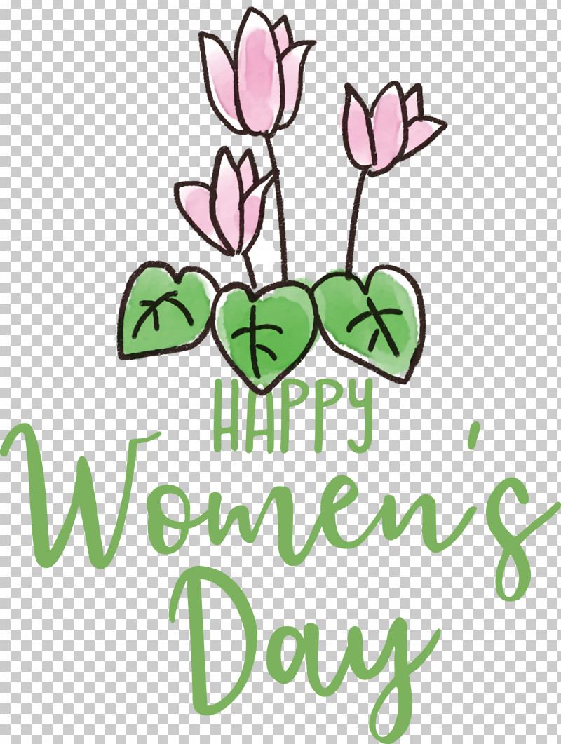 Happy Women’s Day PNG, Clipart, Cut Flowers, Floral Design, Flower, Green, Logo Free PNG Download