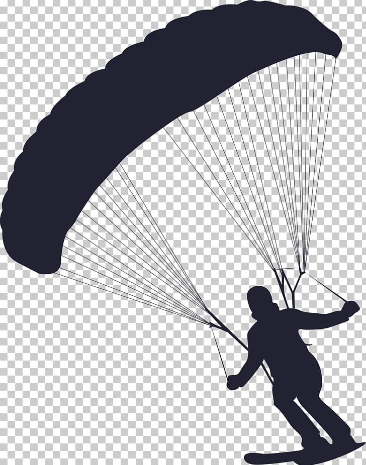 Paragliding Parachute Parachuting Silhouette Portable Network Graphics PNG, Clipart, Air Sports, Encapsulated Postscript, Parachute, Parachute Landing Fall, Parachuting Free PNG Download