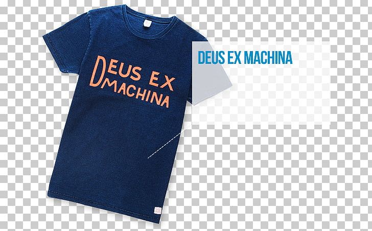 T-shirt Logo Sleeve Outerwear Font PNG, Clipart, Active Shirt, Blue, Brand, Clothing, Deus Ex Machina Free PNG Download