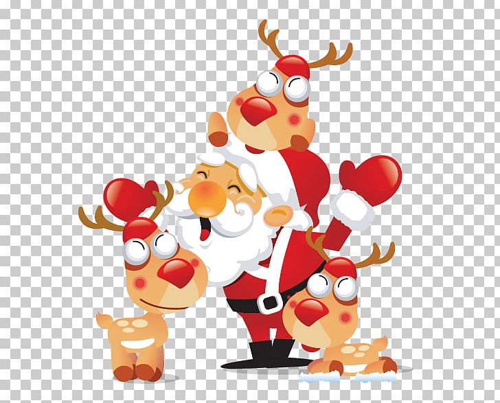 Santa Claus Reindeer Christmas PNG, Clipart, Cartoon, Cartoon Santa Claus, Christmas Decoration, Christmas Ornament, Christmas Tree Free PNG Download