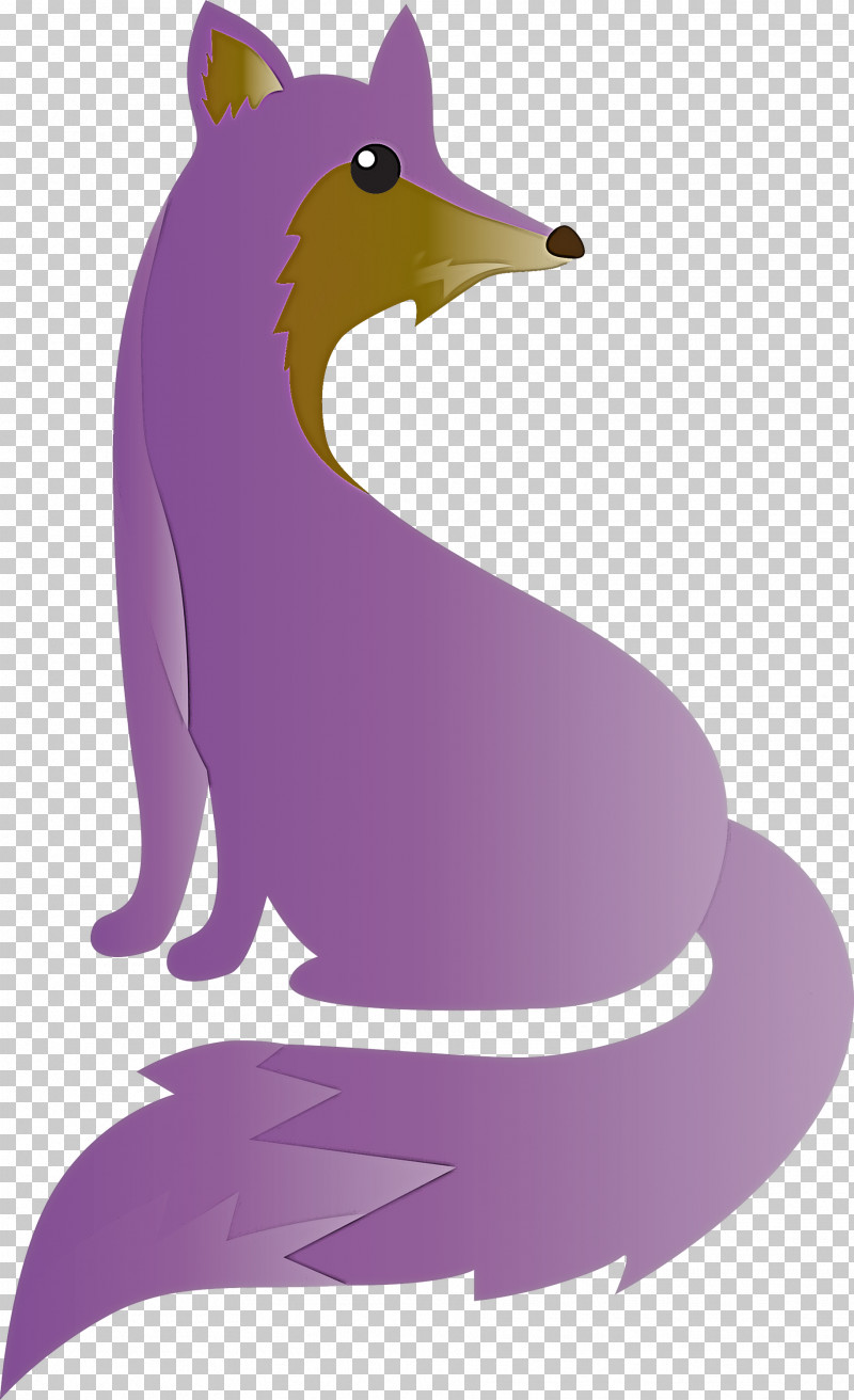 Purple Cartoon Animal Figure PNG, Clipart, Animal Figure, Cartoon, Purple, Watercolor Fox Free PNG Download