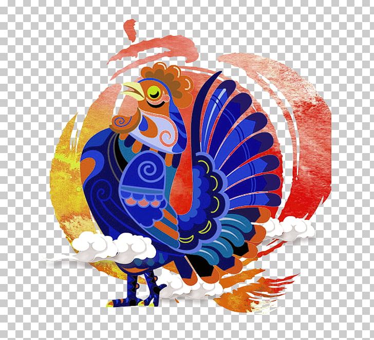 Chinese New Year Chinese Zodiac Rooster PNG, Clipart, Animals, Bainian, Bird, Cartoon, Chicken Free PNG Download