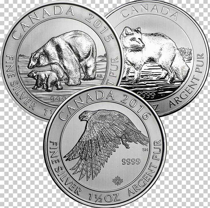 Canada Silver Coin Bullion Coin PNG, Clipart, Apmex, Black And White, Bullion, Bullion Coin, Canada Free PNG Download