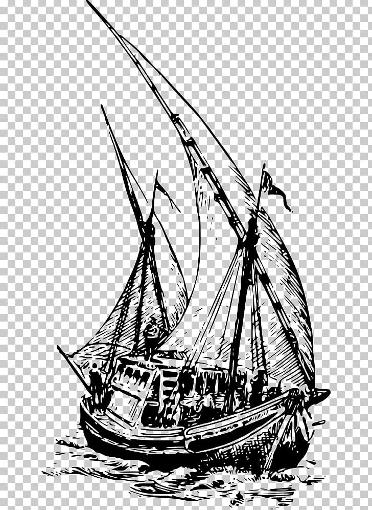 Sail Schooner Brigantine Boat PNG, Clipart, Brig, Caravel, Carrack, Monochrome, Nile River Free PNG Download