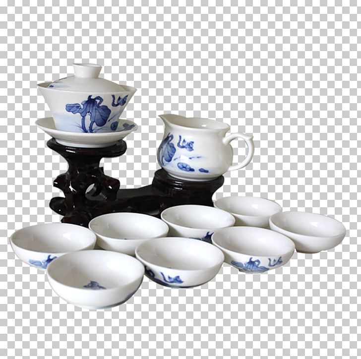 Tea Blue And White Pottery Ceramic Porcelain PNG, Clipart, Coffee Cup, Creative, Cup, Dinnerware Set, Dishware Free PNG Download