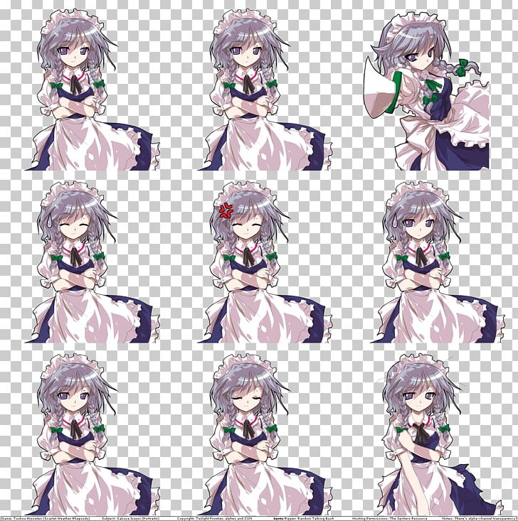 Scarlet Weather Rhapsody Sakuya Izayoi Sprite Video Game PNG, Clipart, Character, Costume, Fictional Character, Food Drinks, Game Free PNG Download