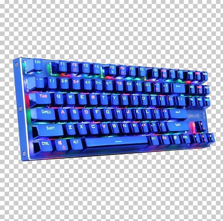 Computer Keyboard Gaming Keypad Backlight RGB Color Model Electrical Switches PNG, Clipart, Backlight, Blue, Cherry, Computer Keyboard, Corsair Gaming Strafe Free PNG Download