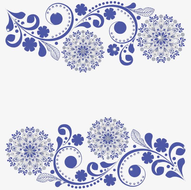 Free Light Blue Flowers Border Buckle Material PNG, Clipart, Blue, Blue Clipart, Border Clipart, Buckle Clipart, Classic Free PNG Download