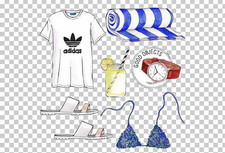 T-shirt Adidas Watercolor Painting Designer PNG, Clipart, Bikini, Blue, Brand, Clothing, Drawing Free PNG Download