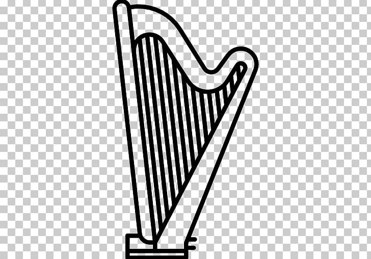 Harp Musical Instruments PNG, Clipart, Black, Black And White, Celtic Harp, Computer Icons, Download Free PNG Download