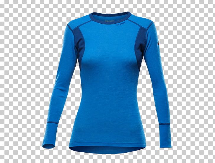 T-shirt Hiking O.A. Devolds Sønner Long Underwear Merino PNG, Clipart, Active Shirt, Blue, Cobalt Blue, Costume, Dame Free PNG Download