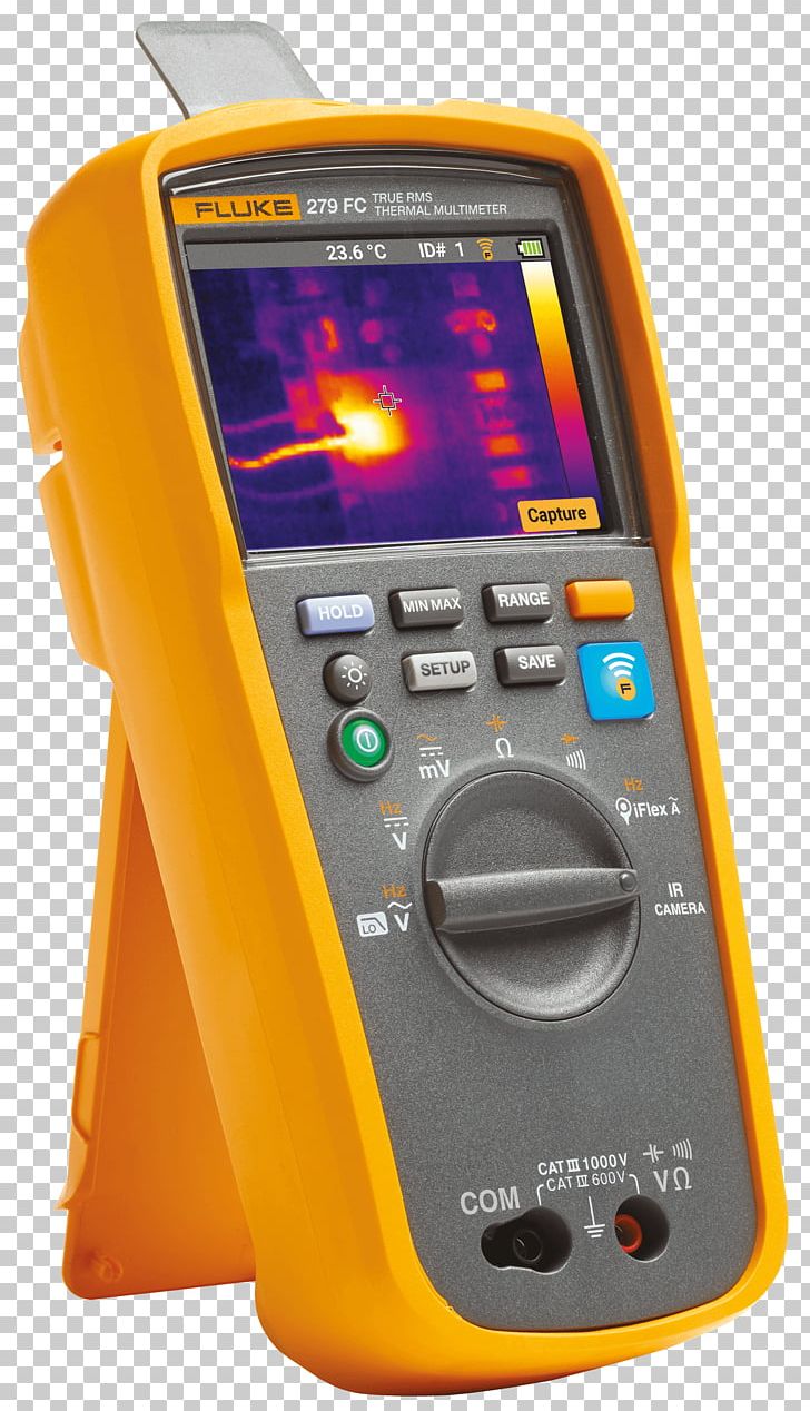 Fluke Corporation Digital Multimeter True RMS Converter Thermography PNG, Clipart, Alternating Current, Current Clamp, Digital Multimeter, Direct Current, Electronic Device Free PNG Download