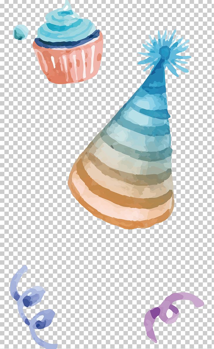 Party Hat Birthday Watercolor Painting PNG, Clipart, Birthday, Cap, Cream Vector, Designer, Download Free PNG Download