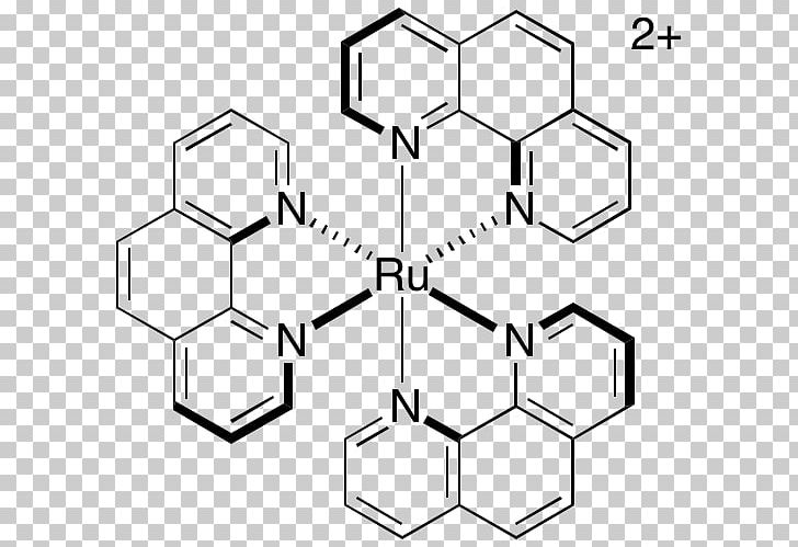 Tris(bipyridine)ruthenium(II) Chloride 2 PNG, Clipart, Angle, Area, Bipyridine, Black And White, Chemical Free PNG Download