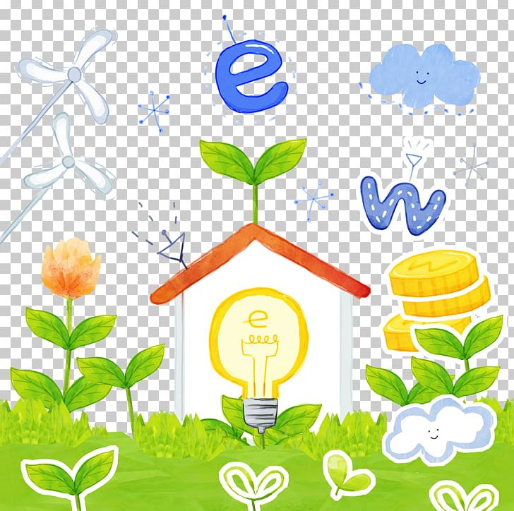 Environmental Protection Cartoon Energy Conservation Illustration PNG, Clipart, Area, Art, Artwork, Branch, Bulb Free PNG Download