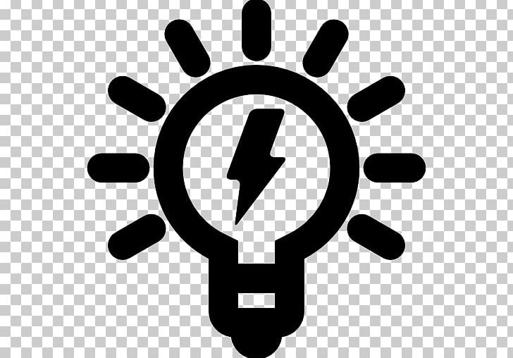 Incandescent Light Bulb Computer Icons Lighting Symbol PNG, Clipart, Area, Black And White, Bolt, Brand, Bulb Free PNG Download