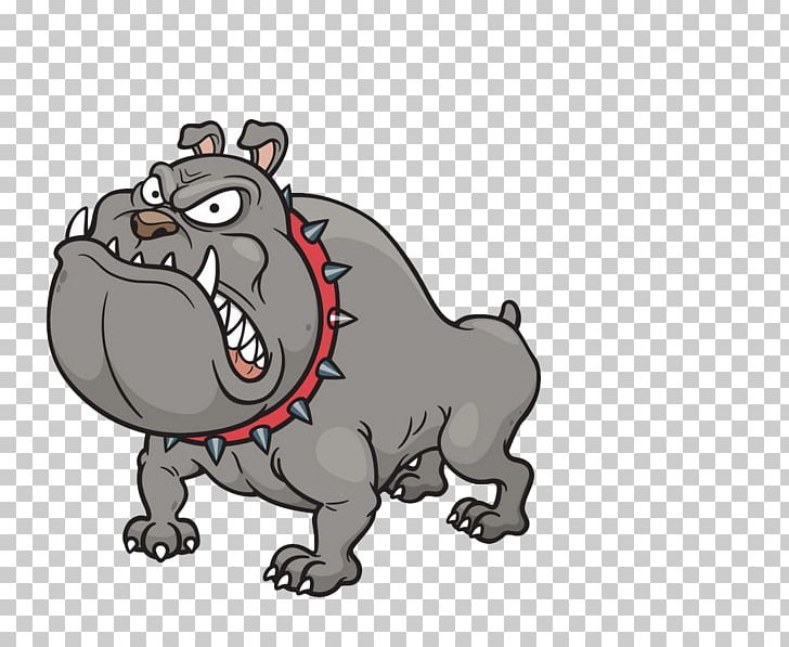 Bulldog Puppy Cartoon Illustration PNG, Clipart, Animals, Bear, Caricature, Carnivoran, Cartoon Dog Free PNG Download