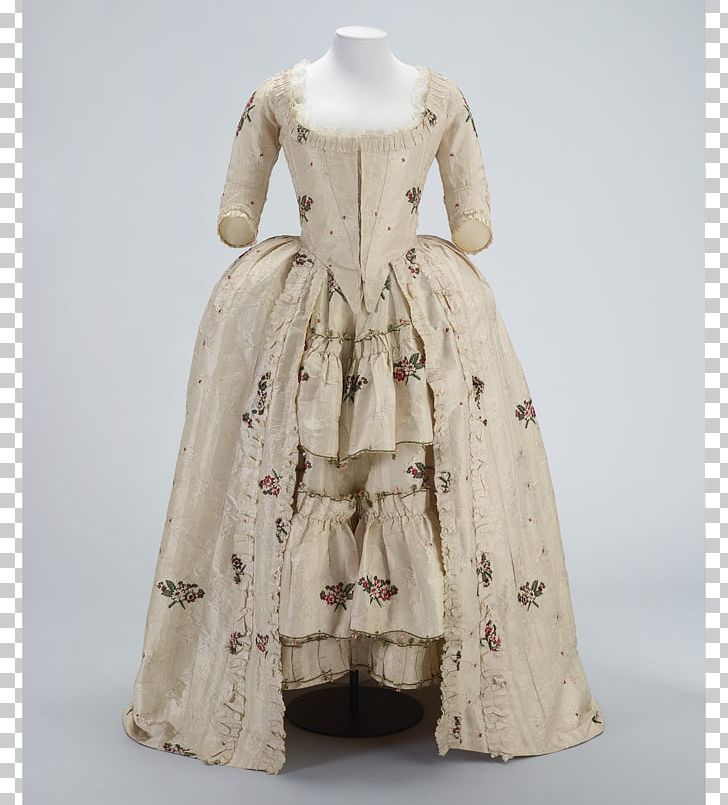 18th Century Close-bodied Gown 1780s Dress Sack-back Gown PNG, Clipart ...