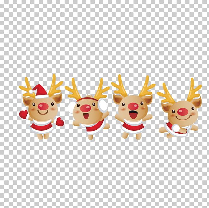Santa Clauss Reindeer Christmas PNG, Clipart, Antler, Cartoon, Christmas Card, Christmas Reindeer, Creative Christmas Free PNG Download