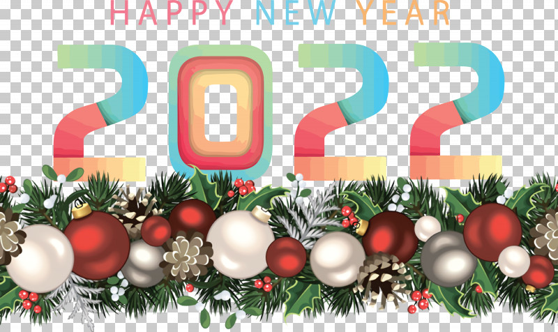 2022 Happy New Year 2022 New Year 2022 PNG, Clipart, Bauble, Christmas Day, Christmas Decoration, Christmas Tree, Garland Free PNG Download