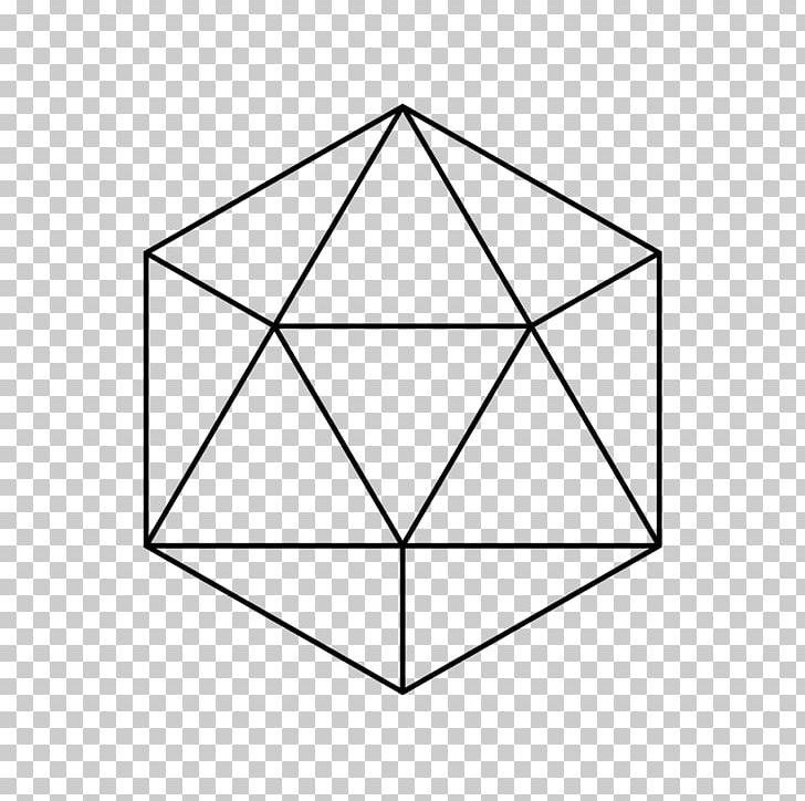 Regular Icosahedron Platonic Solid Geometry PNG, Clipart, Angle, Area, Black, Black And White, Circle Free PNG Download