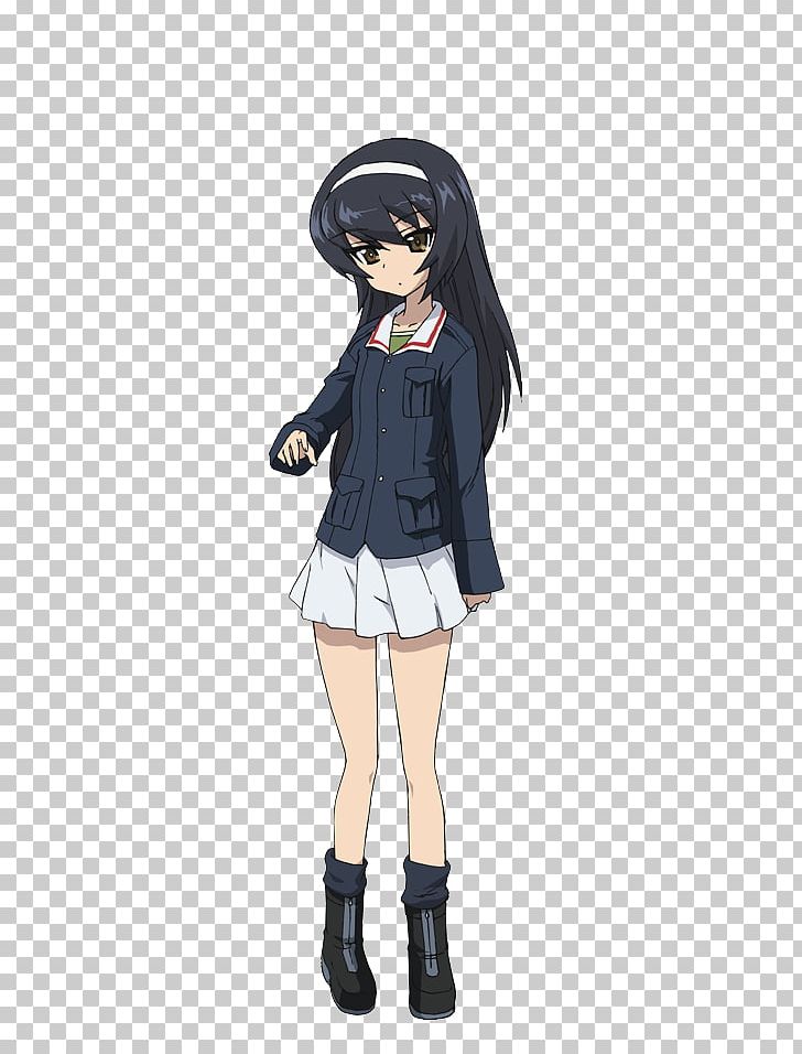 Mako Reizei School Uniform Oarai Outerwear PNG, Clipart, Anime, Black, Black Hair, Brown Hair, Character Free PNG Download