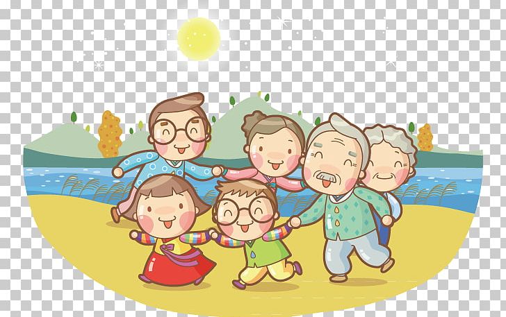 South Korea Cartoon Drawing Family PNG, Clipart, Art, Beach, Beach Party, Beach Vector, Boy Free PNG Download