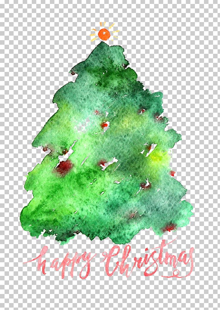 Santa Claus Christmas Tree Watercolor Painting PNG, Clipart, Christmas Card, Christmas Decoration, Christmas Eve, Christmas Frame, Christmas Lights Free PNG Download
