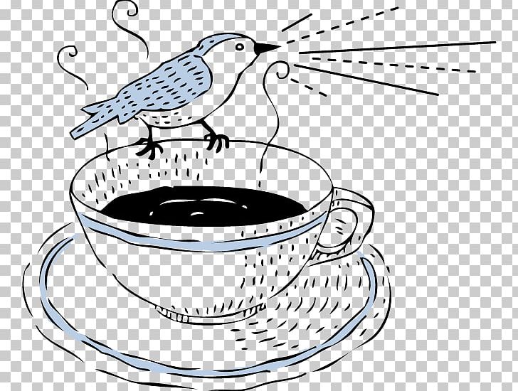Coffee Cup Beak Drawing Line Art PNG, Clipart, Art, Artwork, Beak, Bird, Black And White Free PNG Download