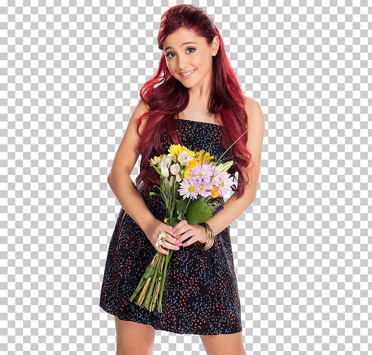 Ariana Grande Victorious Cat Valentine Nickelodeon PNG, Clipart, Ariana Grande, Brown Hair, Cat Valentine, Cocktail Dress, Cut Flowers Free PNG Download