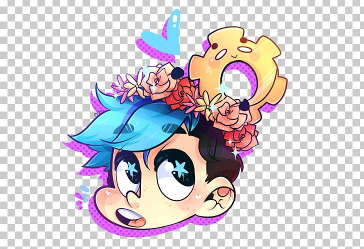 Drawing CrankGameplays PNG, Clipart, Anime, Art, Blue Flower Crown, Cartoon, Chibi Free PNG Download