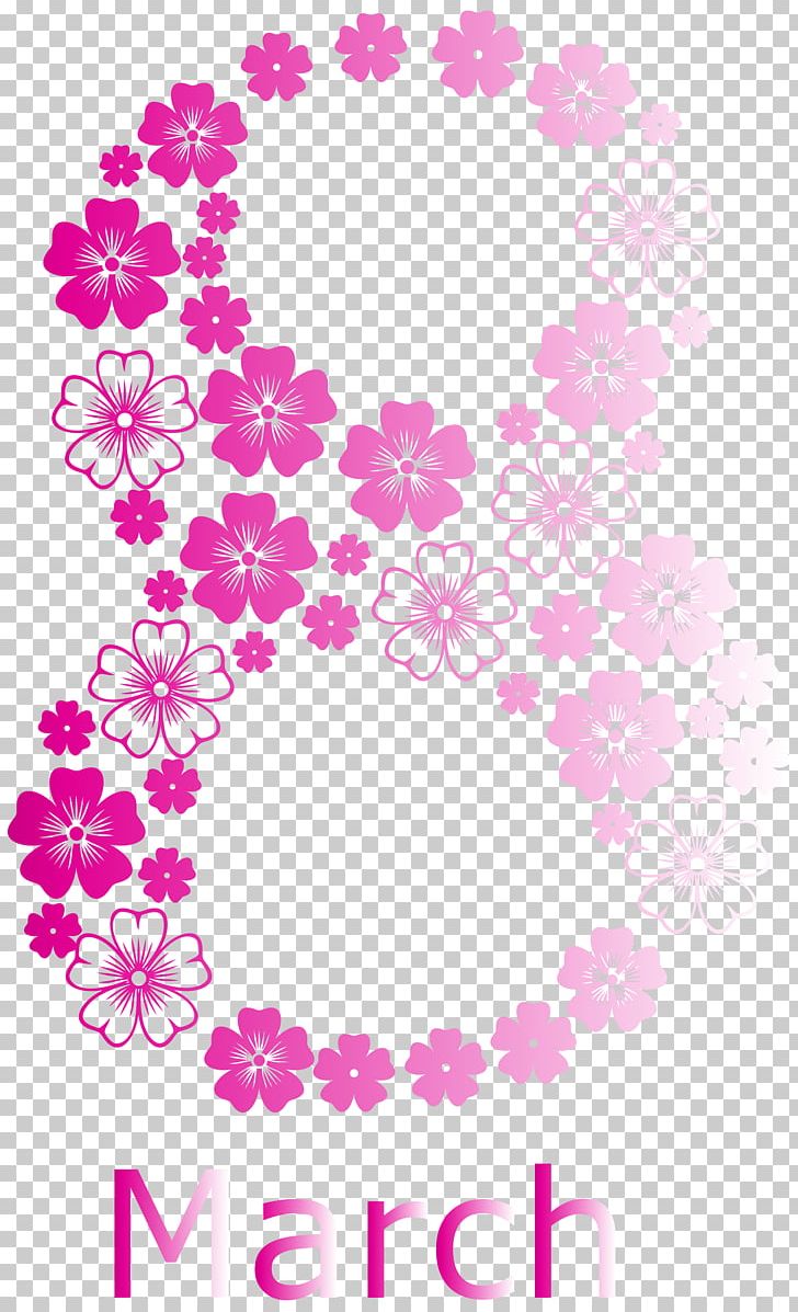 International Women's Day March 8 PNG, Clipart, 8 March, Area, Circle, Design, Floral Design Free PNG Download