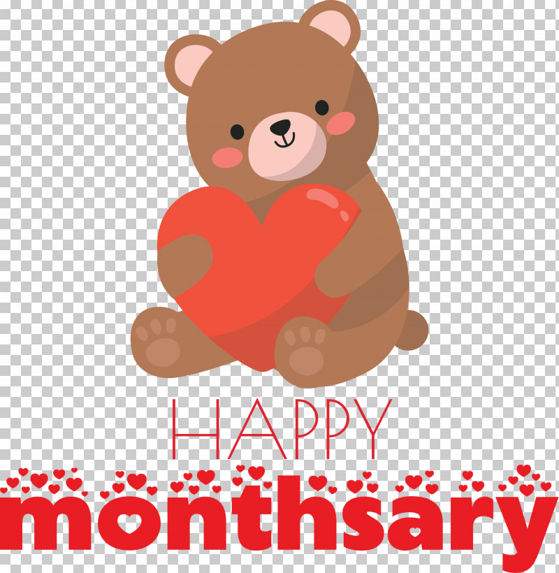 Happy Monthsary PNG, Clipart, Bears, Biology, Cartoon, Happy Monthsary, Logo Free PNG Download