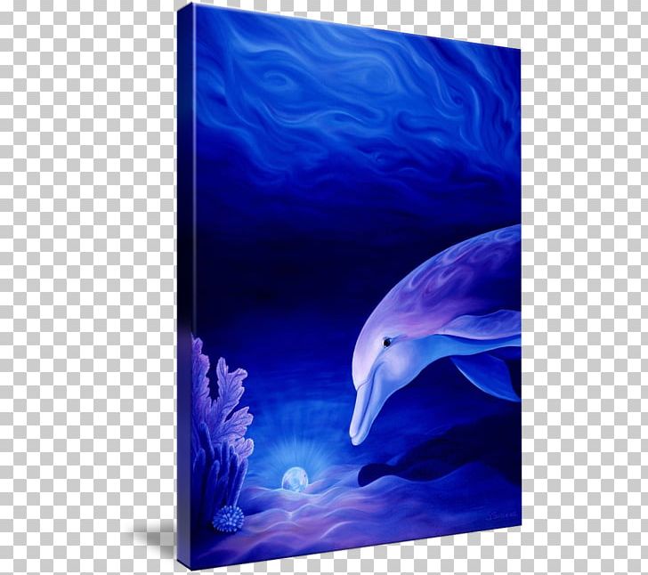 Common Bottlenose Dolphin Oil Painting Art Kind PNG, Clipart, Art, Blue, Canvas, Computer Wallpaper, Dolphin Free PNG Download