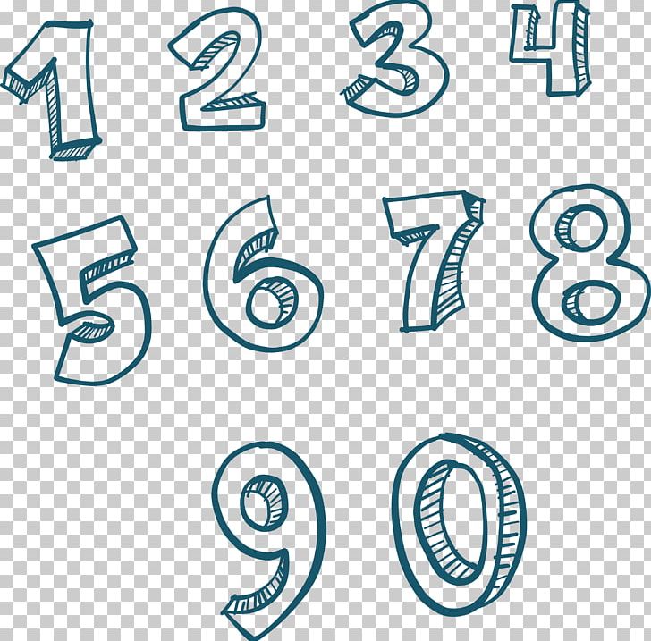 Number Euclidean Numerical Digit PNG, Clipart, Clip Art, Design, Digital, Encapsulated Postscript, Hand Drawn Free PNG Download