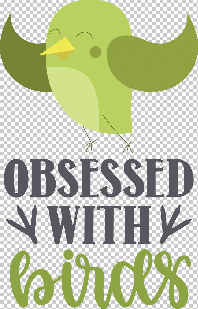 Obsessed With Birds Bird Birds Quote PNG, Clipart, Bird, Green, Leaf, Logo, Text Free PNG Download