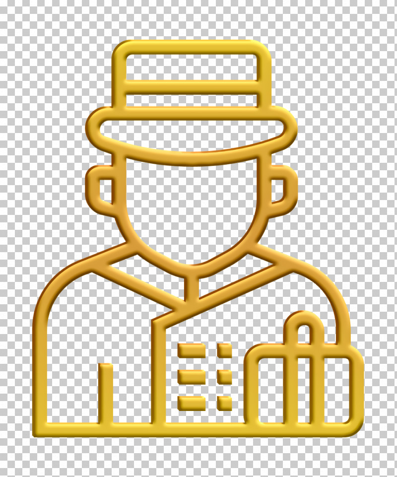 Staff Icon Bellboy Icon Jobs And Occupations Icon PNG, Clipart, Bellboy Icon, Jobs And Occupations Icon, Line, Staff Icon, Yellow Free PNG Download