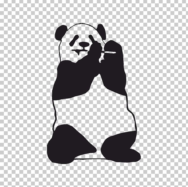 Giant Panda Bear Silhouette Papercutting Art PNG, Clipart, Animal, Animals, Art, Bear, Black Free PNG Download