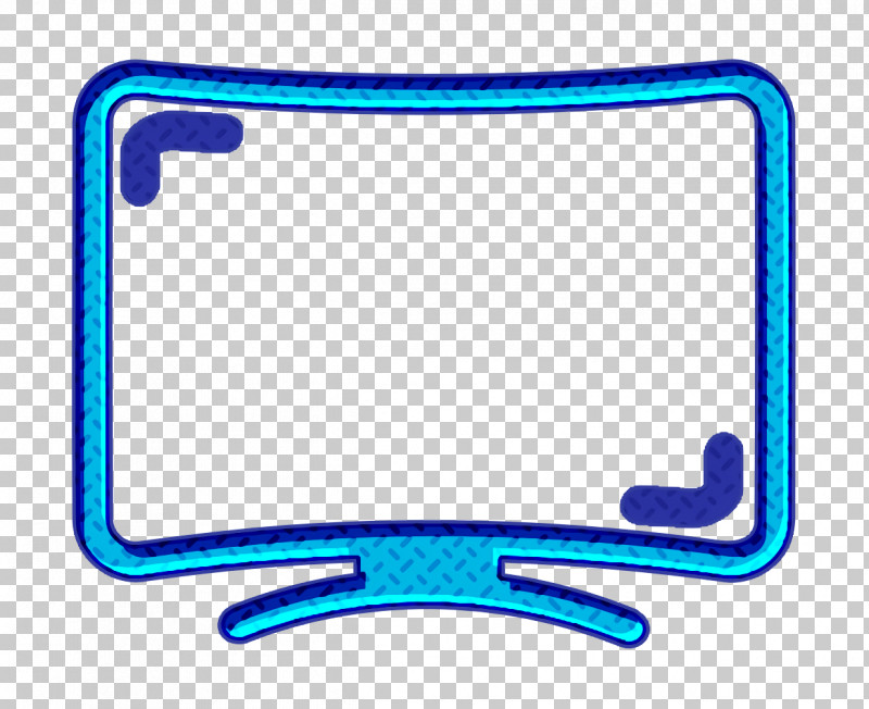 Curved Icon Screen Icon Sleek Icon PNG, Clipart, Curved Icon, Electric Blue, Line, Screen Icon, Television Icon Free PNG Download