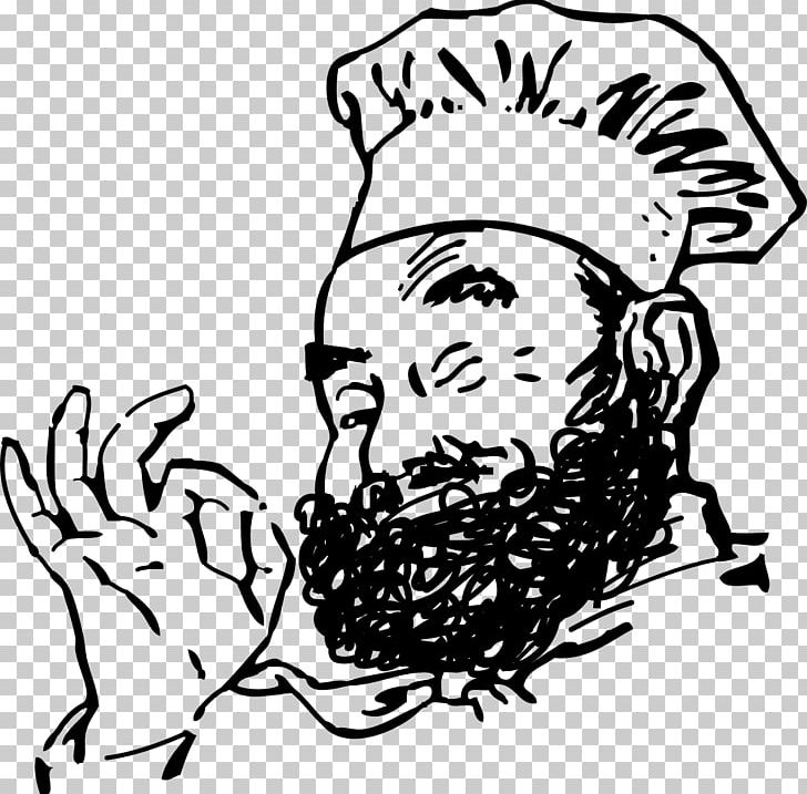 Italian Cuisine Chef Cooking Pizza PNG, Clipart, Artwork, Baker, Beard, Black, Black And White Free PNG Download
