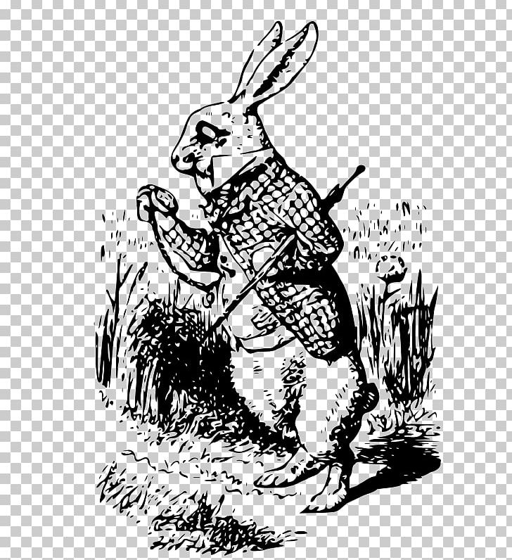 Alice's Adventures In Wonderland White Rabbit Through The Looking-glass And What Alice Found There PNG, Clipart, Animals, Bird, Black, Carnivoran, Cartoon Free PNG Download