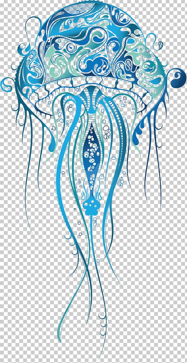 Jellyfish Sleeve Tattoo Drawing Tattoo Artist PNG, Clipart, Art, Artwork, Blackandgray, Body Art, Color Free PNG Download
