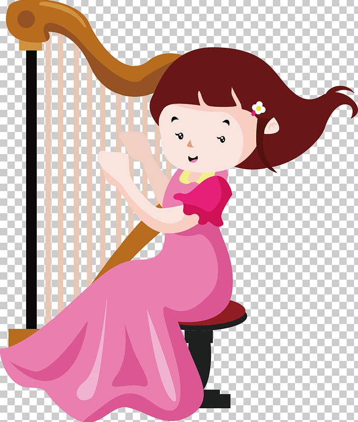Musical Instrument Cartoon Illustration PNG, Clipart, Beauty, Cartoon, Child, Christmas Decoration, Clothing Free PNG Download