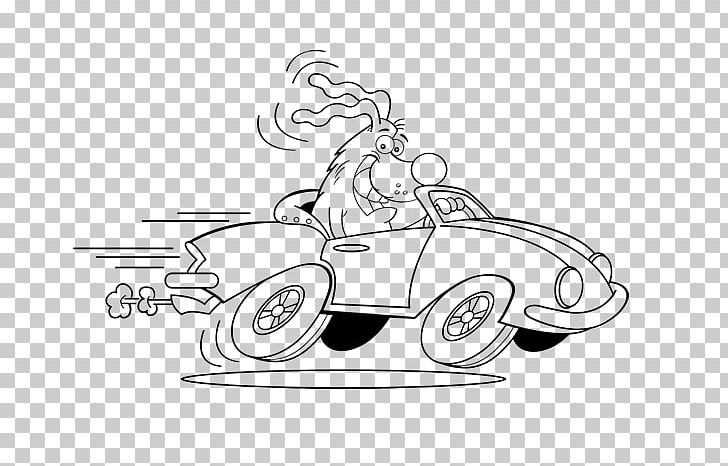 Sports Car Dog PNG, Clipart, Artwork, Automotive Design, Black And White, Car, Cartoon Free PNG Download