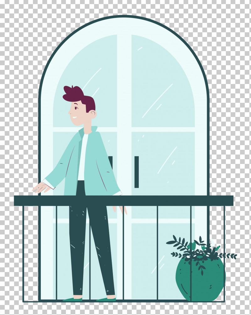 Balcony Home Rest PNG, Clipart, Balcony, Cartoon, Drawing, Home, Human Free PNG Download