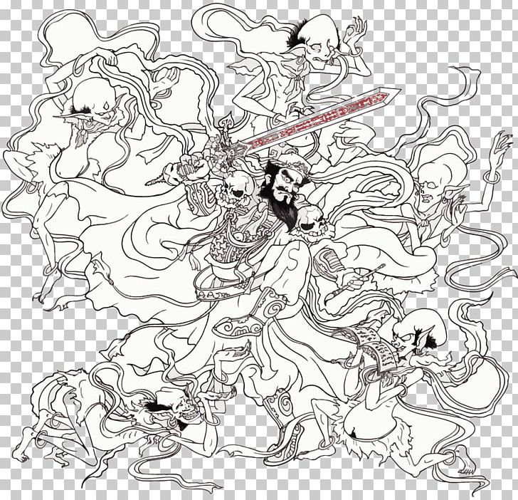 Zhong Kui Ghost PNG, Clipart, Black, Fictional Character, Ghost Vector, Hand, Hand Drawn Free PNG Download