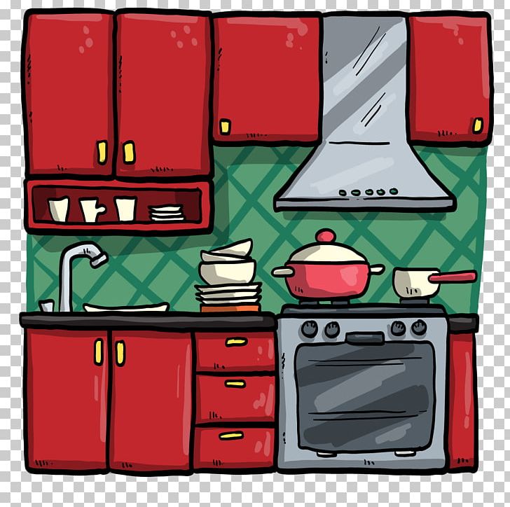 Kitchen Furniture Euclidean Home Appliance Electricity PNG, Clipart, Cupboard, Download, Electricity, Euclidean Vector, Flat Design Free PNG Download