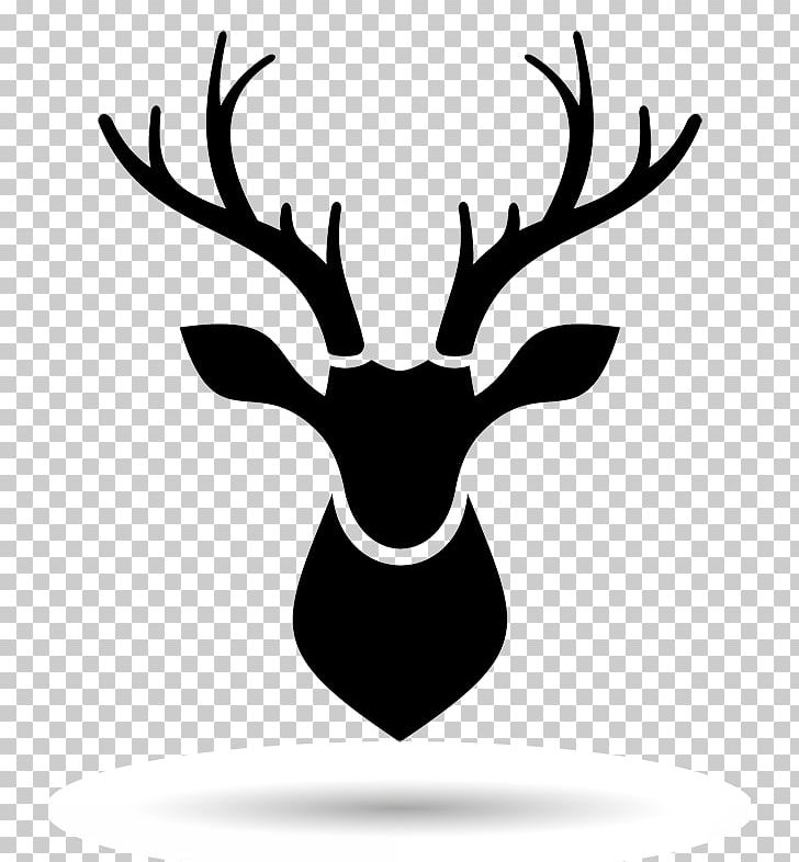 Reindeer White-tailed Deer Red Deer Elk PNG, Clipart, Animals, Antler, Artwork, Black And White, Computer Icons Free PNG Download