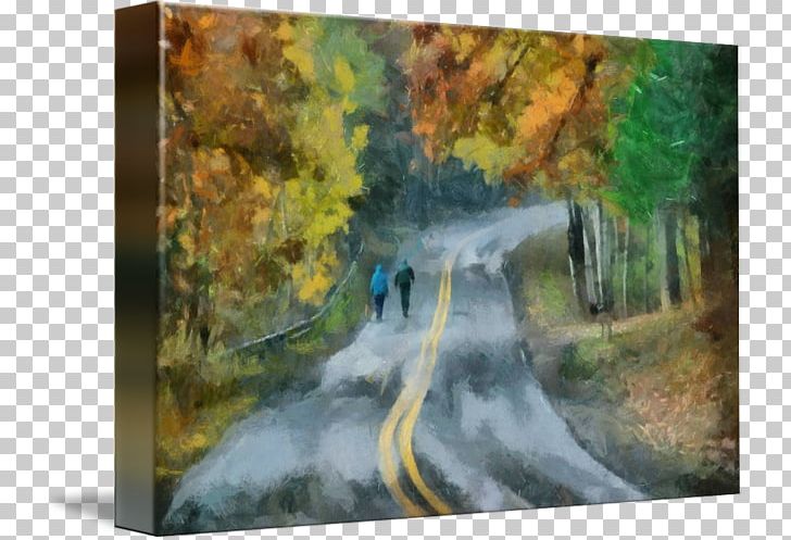 Watercolor Painting Water Resources Waterfall Forest PNG, Clipart, Art, Autumn Road, Forest, Landscape, Nature Free PNG Download